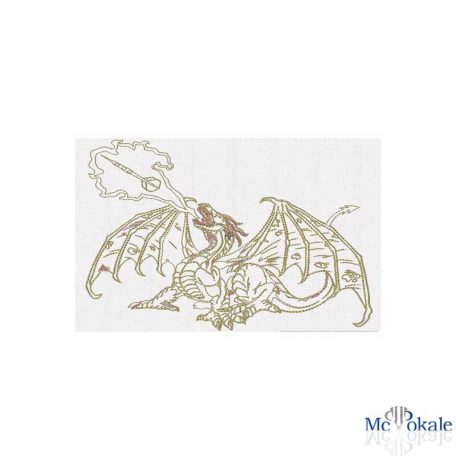 Bestickung T-Shirt Drache