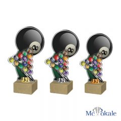 3er Serie 3D Billiard Trophäe Acryl