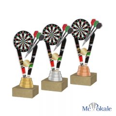 3er Serie 2D Acryl Trophäe Dartscheibe mit Darts