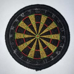 Aufnäher/Patch Dartscheibe Steel auf Filz