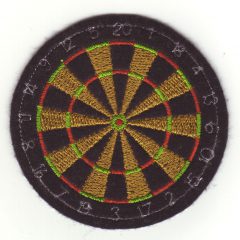 Aufnäher/Patch Dartscheibe Steel auf Filz