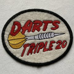 Aufnäher/Patch „Darts Triple 20“ auf Filz